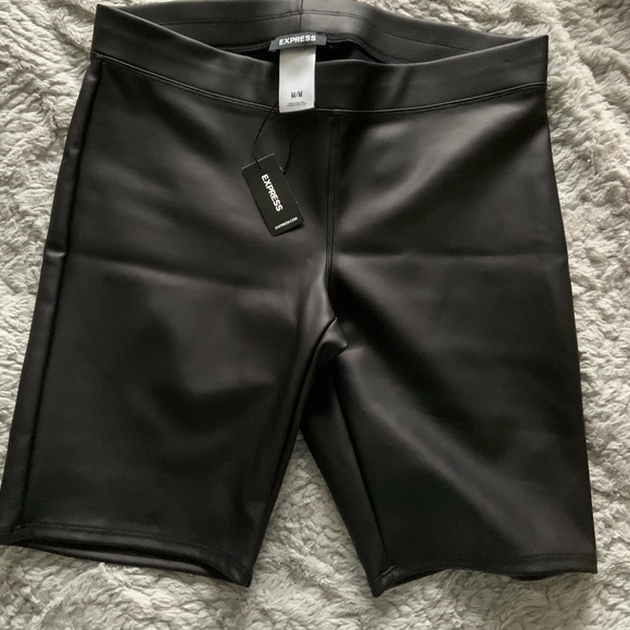 leather shorts express